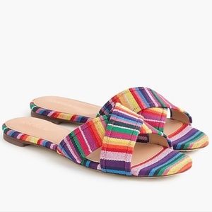 🌈J Crew Rainbow Colorful Slide Shoe Sandals 9 🌈